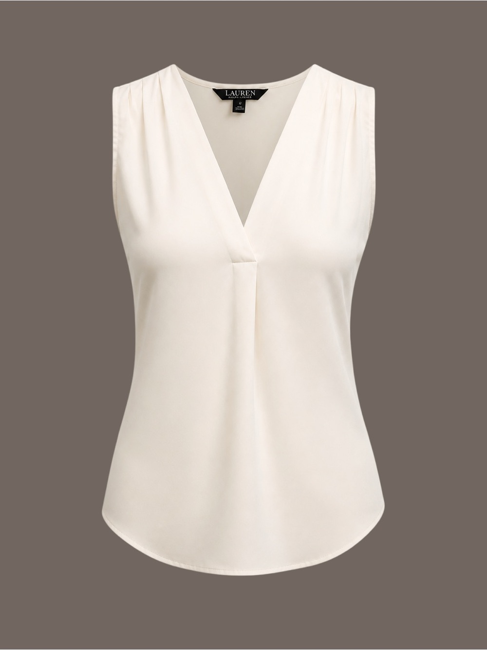 Ralph Lauren Ivory V-Neck Sleeveless Camisole